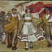 Tirana- Detail of a Mosaic 'The Albanians' on the National History Museum