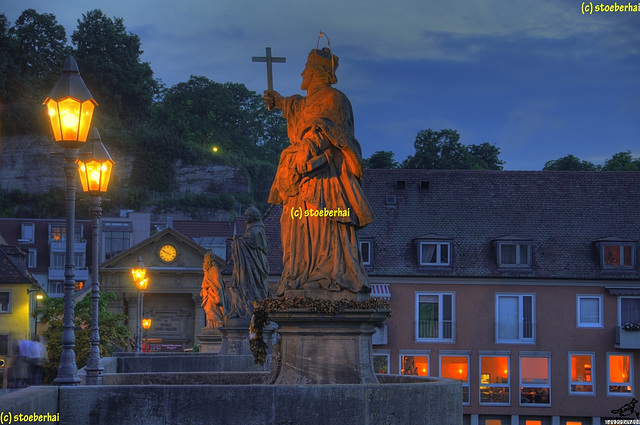 Brückenheilige auf der Alten Mainbrücke in Würzburg