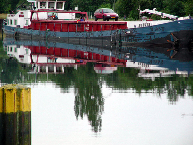 Hunte an der Schleuse