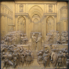 Salomón et la reine de Saba, par Lorenzo Ghiberti