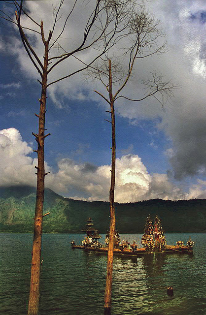 Balinese Hindu temple in the Lake Batur