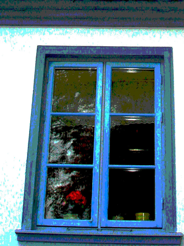 Maison aux fenêtres reflectives / Windows reflections house - Båstad /  Suède - Sweden.   21-10-2008  - Postérisée