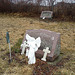Mountain view cemetery. Saranac lake area.  NY. USA . March 29th 2009 -  With  / avec flash