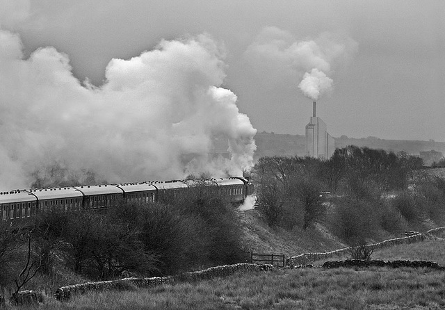 Steam and cement