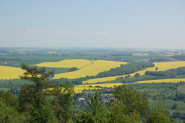 Bela elrigardo de la monto de Rochlitz /Saksujo