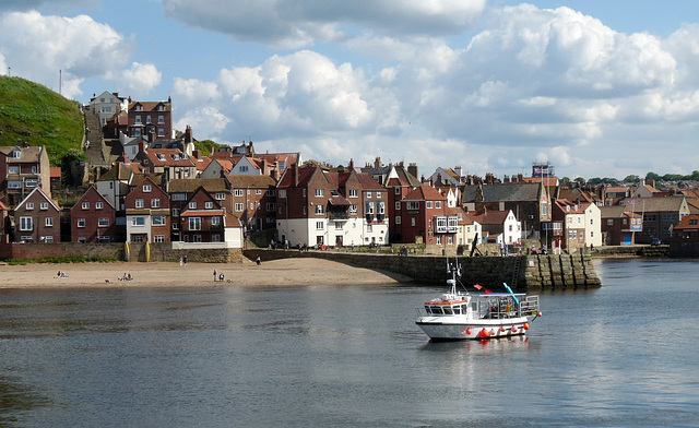 Leaving Whitby Harbour