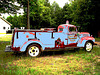 Ancien camion de pompiers de Franklin  / Franklin former red fire truck - Blue fire emergency !  Au feu bleu !
