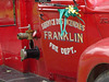 Ancien camion de pompiers de Franklin  / Franklin former red fire truck