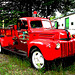 Ancien camion de pompiers de Franklin  / Franklin former red fire truck - Postérisation