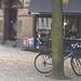 Le vélo du cafetier / Café Vila blue swedish bike scenery - Helsingborg / Suède - Sweden.  22 octobre 2008