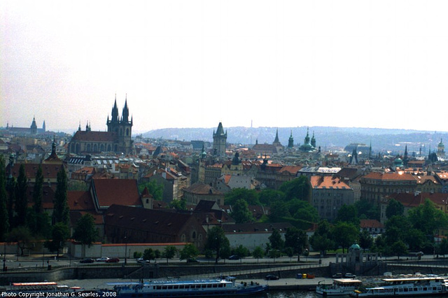 Stare Mesto from Letna Beer Garden, Prague, CZ, 2008