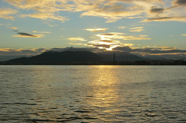 Sunset over Málaga Bay