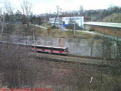 Metro Train Aboveground In Kacerov, Prague, CZ, 2009