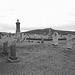Cimetière américain typique /  Mountain view cemetery. Saranac lake area.  NY. USA . March 29th 2009 -  N & B