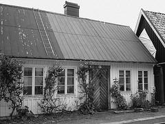 Maison / House  No-47  .  Båstad .  Suède / Sweden.  21-10-2008  - N & B