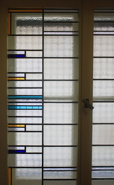 ein Treppenhausfenster im City Hotel Delmenhorst