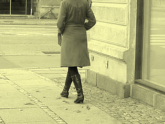 Arkitekter readhead Lady in sexy boots - Copenhagen / October 20th 2008 - Photo ancienne / vintage