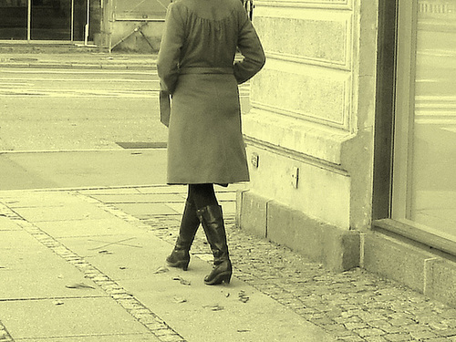 Arkitekter readhead Lady in sexy boots - Copenhagen / October 20th 2008 - Photo ancienne / vintage