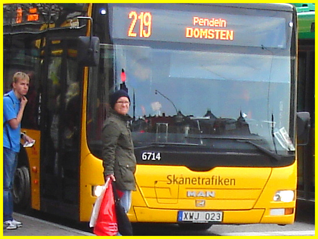 Bus suédois / Swedish buses - Helsingborg / Suède - Sweden.  22 octobre 2008