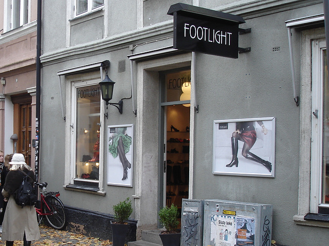 Façade podoérotique / Footlight store podoerotic façade  -  Helsingborg / Suède - Sweden.  22 octobre 2008