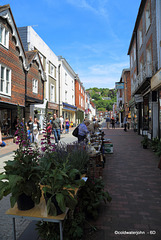 Lewes High Street on a summer Saturday afternoon