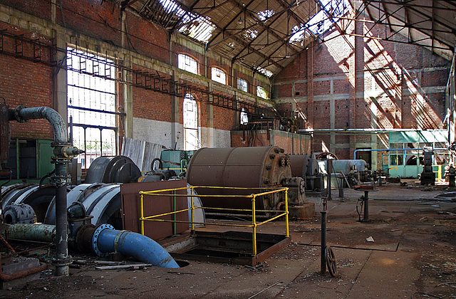 Zolder colliery remains