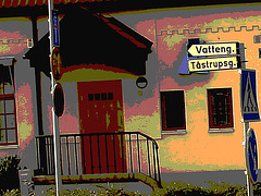 Vatteng biker area -  Zone Vatteng pour jolie cycliste / Ängelholm en Suède / Sweden.  23 octobre 2008-  Postérisée avec photofiltre