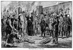 Exécution par le feu de Atahualpa, Pérou