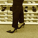 Mon Amie M@rie - Escarpins à talons vertigineux /  Dizzy black pumps - Cadeau Ipernity / Ipernity's gift.- Sepia