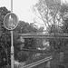 Pont et reflet de rivière - Bridge and river reflection  /   Ängelholm - Suède / Sweden.  23 octobre 2008- Noir et blanc - B & W