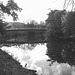 Pont et reflet de rivière - Bridge and river reflection  /   Ängelholm - Suède / Sweden.  23 octobre 2008-  B & W