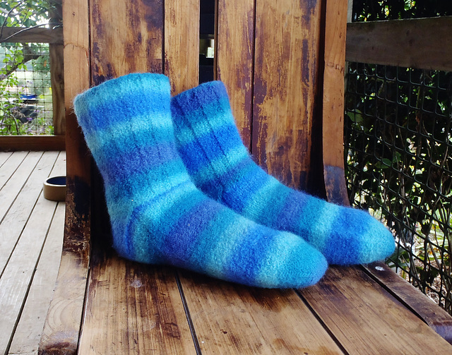 first felted socks