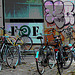 Vélos FOF et graffiti Mama / FOF bikes and Mama graff.   Copenhague . 20-10-2008  - Vélos postérisés