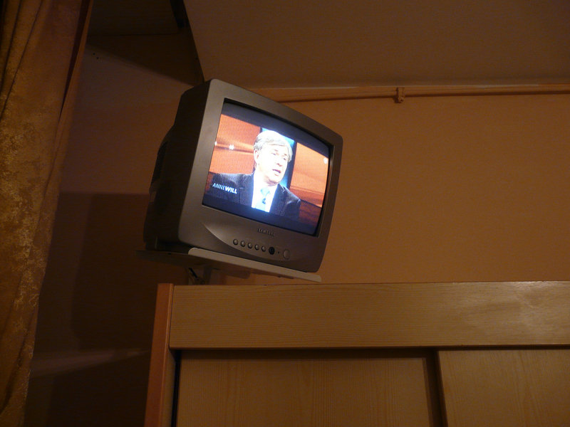 mit Anne Will im Hotelzimmer
