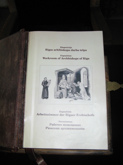 Libro de episkopo en kastelo de Turaida.