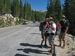 Waiting For The Bus On Tioga Road (0826)