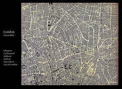 Islington Clerkenwell Holborn Shoreditch Dalston City map c1884