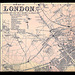 Willesden * Kilburn * Kensal Green * West Hampstead - Map c.1884