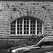 Fenêtre de gare / Train station window.  Copenhagen.  26-10-2008 -  N & B