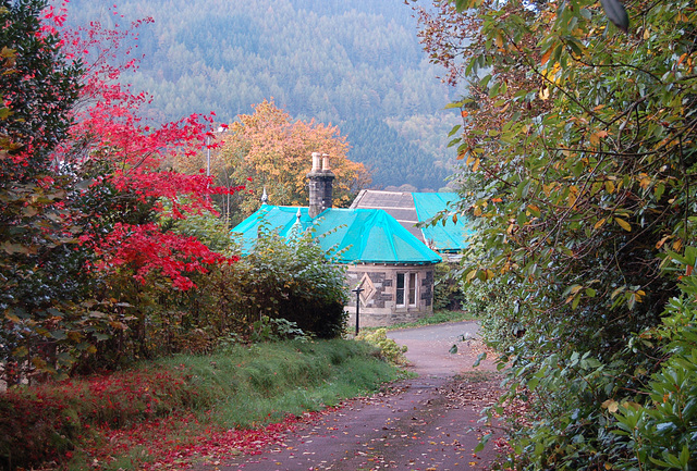 Decaying Victorian lodge house by FT Pilkington, Walkerburn, Borders, Scotland