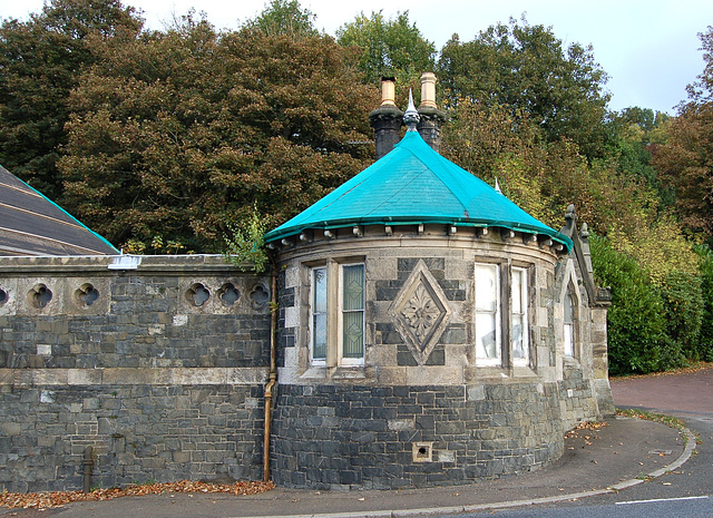 Decaying Victorian lodge house by FT Pilkington, Walkerburn, Borders, Scotland