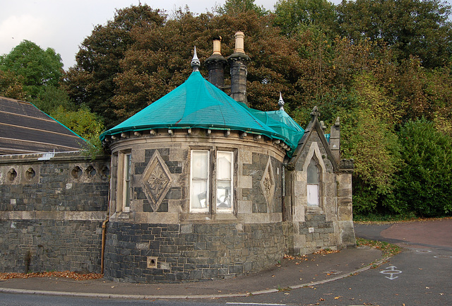 Decaying Victorian lodge house by FT Pilkington, Walkerburn, Borders, Scotland