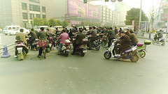 Scooter cycling in Chengdu