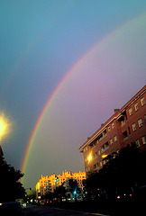 Pamplona: arco iris en San Jorge.