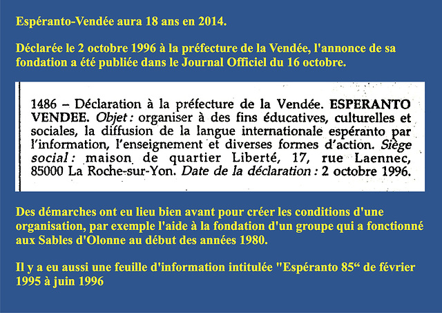 Rapport d'activités d'Espéranto-Vendée 2013