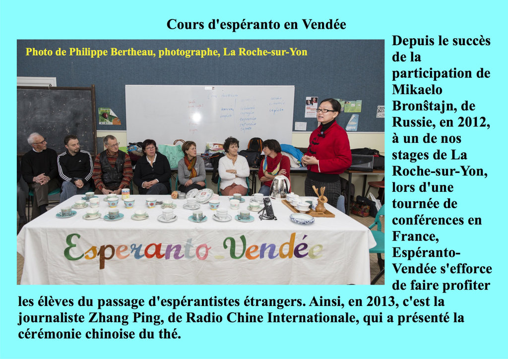Rapport d'activités d'Espéranto-Vendée 2013 Rapport d'activités d'Espéranto-Vendée 2013