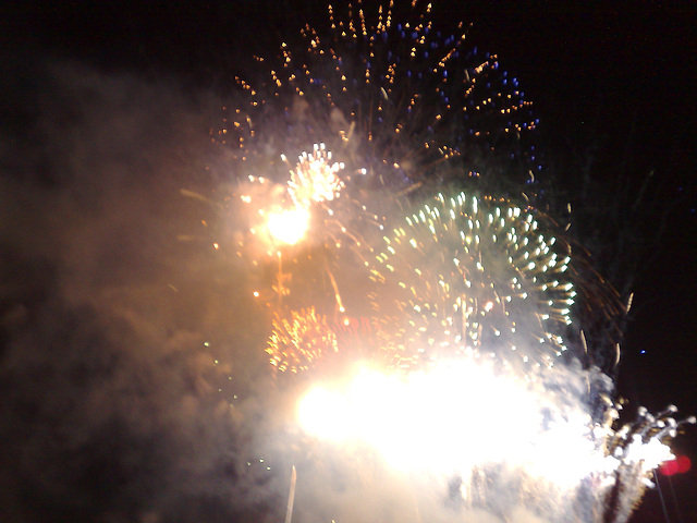 Fuegos artificiales.