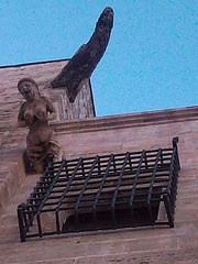 Catedral de Valencia: reja y gárgolas.