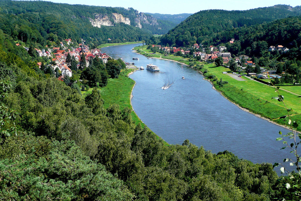 Blick auf Stadt Wehlen