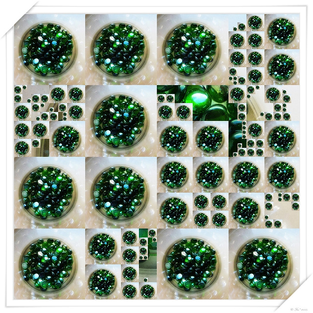 green glass stones